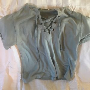 Heather Green Top with hood